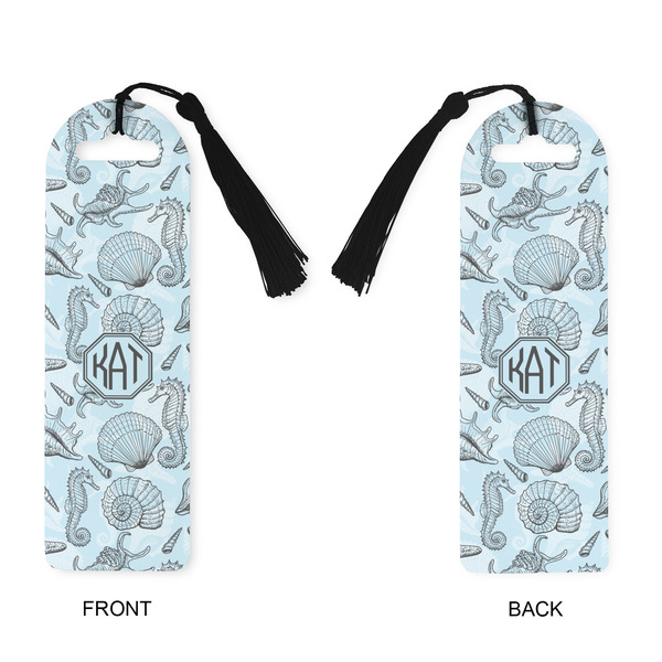 Sea-blue Seashells Plastic Bookmarks - Approval