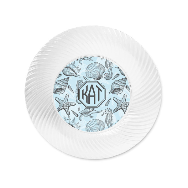Sea-blue Seashells Plastic Party Appetizer & Dessert Plates - Approval