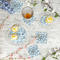 Sea-blue Seashells Plastic Party Appetizer & Dessert Plates - In Context