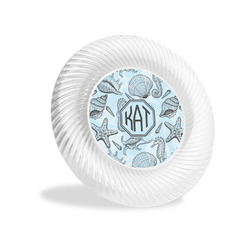 Sea-blue Seashells Plastic Party Appetizer & Dessert Plates - 6" (Personalized)