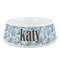 Sea-blue Seashells Plastic Dog Bowl - Medium (Personalized)
