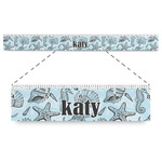 Sea-blue Seashells Plastic Ruler - 12" (Personalized)