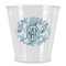 Sea-blue Seashells Plastic Shot Glass (Personalized)