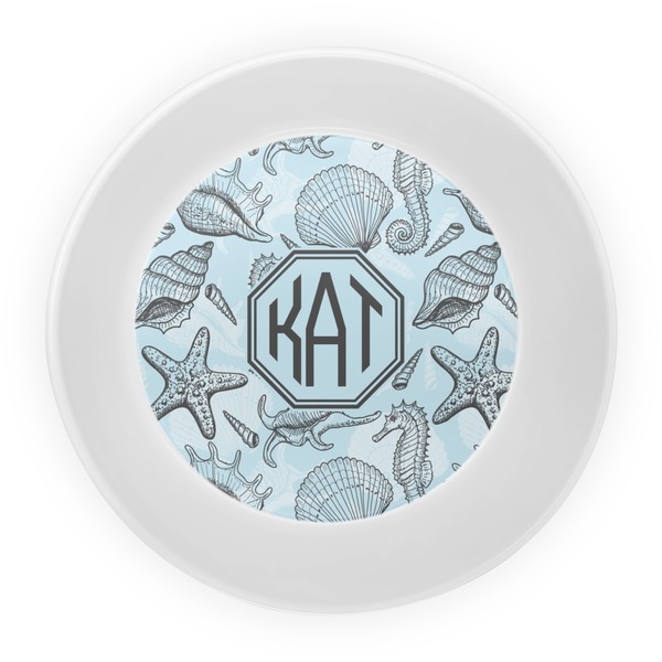 Sea-blue Seashells Melamine Bowl - Center