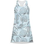 Sea-blue Seashells Racerback Dress (Personalized)