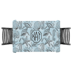 Sea-blue Seashells Tablecloth - 58"x58" (Personalized)