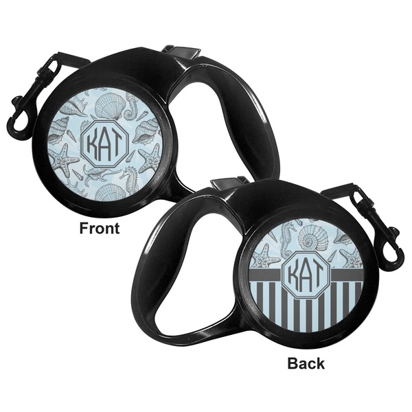 Sea-blue Seashells Retractable Dog Leash - Small - Apvl