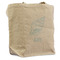 Sea-blue Seashells Reusable Cotton Grocery Bag - Front View