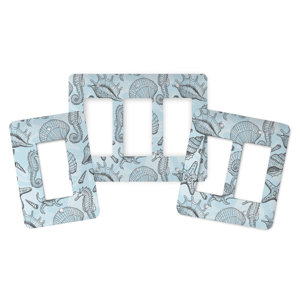 Sea-blue Seashells Rocker Light Switch Covers - Parent - ALL VARIATIONS