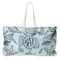 Sea-blue Seashells Large Tote Bag with Rope Handles (Personalized)