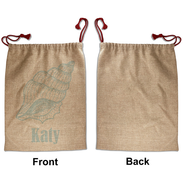 Sea-blue Seashells Santa Bag - Approval - Front