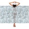 Sea-blue Seashells Sheer Sarong