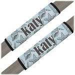 Sea-blue Seashells Seat Belt Covers (Set of 2) (Personalized)