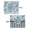 Sea-blue Seashells Security Blanket - Front & Back View