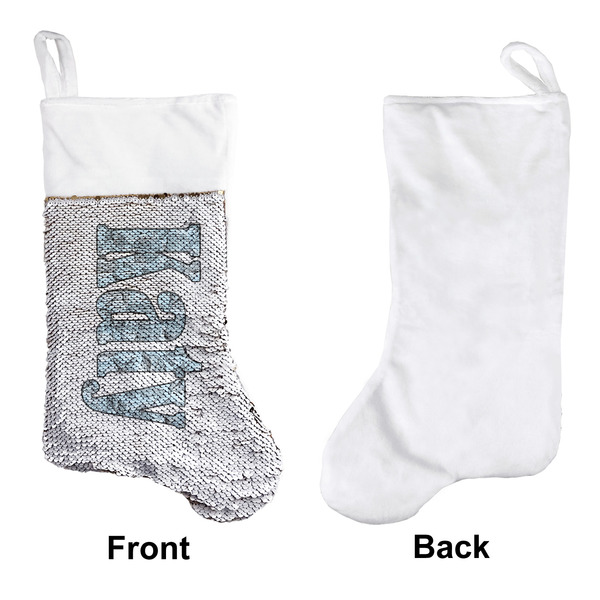 Sea-blue Seashells Sequin Stocking - Approval