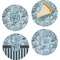Sea-blue Seashells Set of Appetizer / Dessert Plates