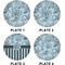 Sea-blue Seashells Set of Lunch / Dinner Plates (Approval)