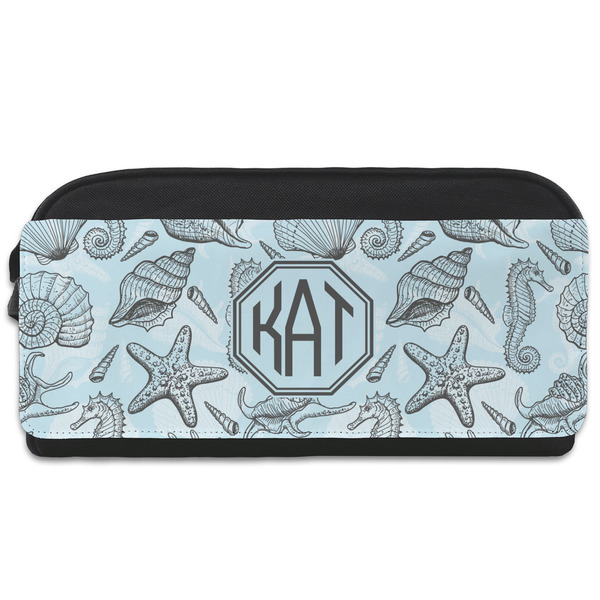 Custom Sea-blue Seashells Shoe Bag (Personalized)