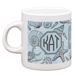 Sea-blue Seashells Espresso Cup (Personalized)