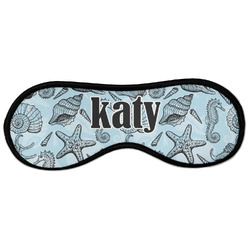 Sea-blue Seashells Sleeping Eye Masks - Large (Personalized)