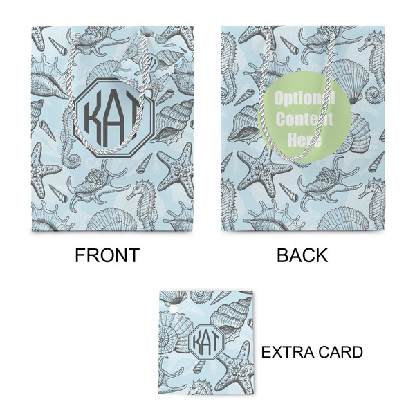 Sea-blue Seashells Small Gift Bag - Approval