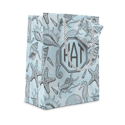 Sea-blue Seashells Small Gift Bag (Personalized)