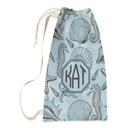 Sea-blue Seashells Laundry Bags - Small (Personalized)