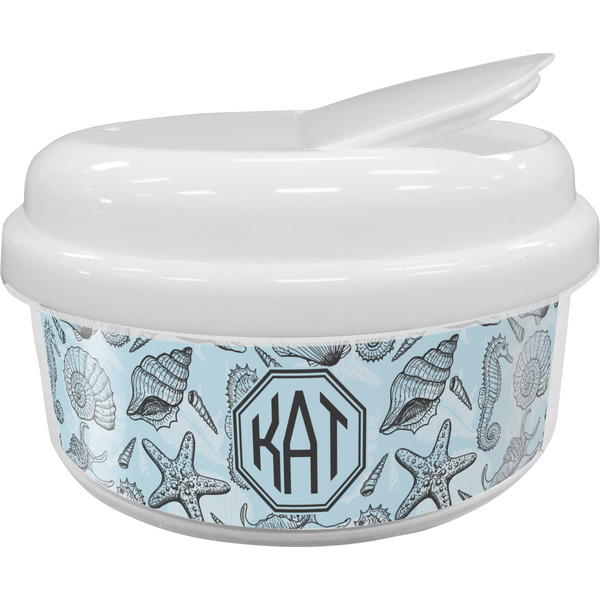 Custom Sea-blue Seashells Snack Container (Personalized)
