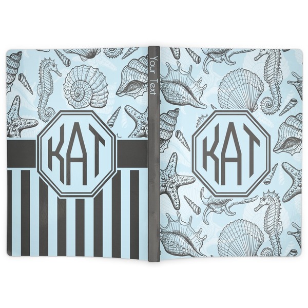 Sea-blue Seashells Soft Cover Journal - Apvl