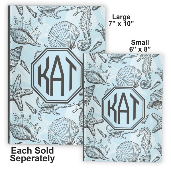 Sea-blue Seashells Soft Cover Journal - Compare