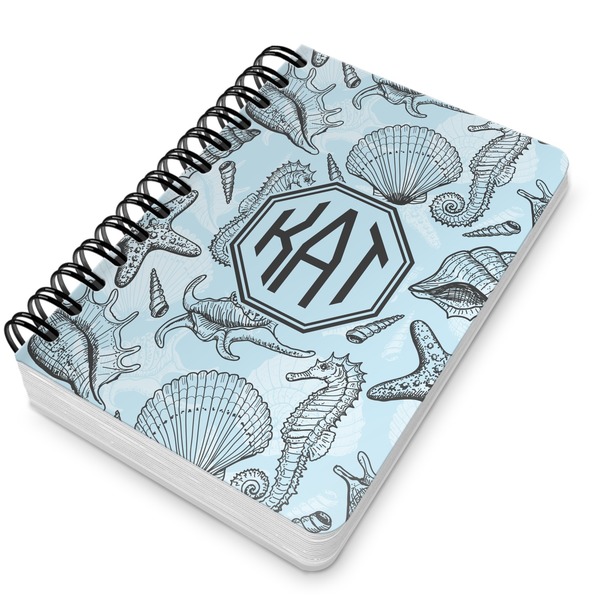 Sea-blue Seashells Spiral Journal 5 x 7 - Main