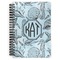 Sea-blue Seashells Spiral Notebook - 7x10 w/ Monogram