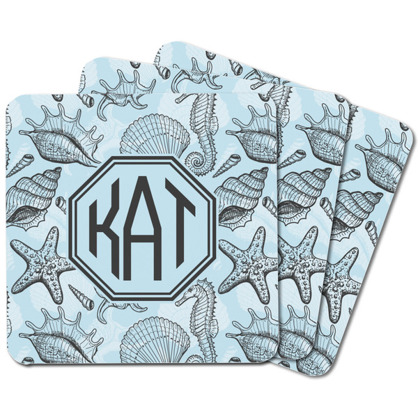 Sea-blue Seashells Square Fridge Magnet - MAIN