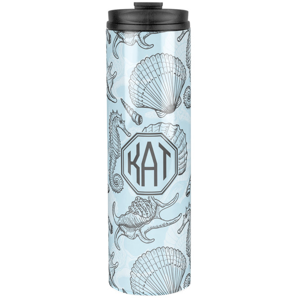 Sea-blue Seashells Stainless Steel Tumbler 20 Oz - Front
