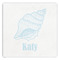Sea-blue Seashells Paper Dinner Napkins (Personalized)