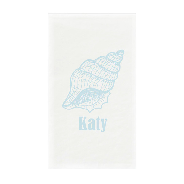 Custom Sea-blue Seashells Guest Towels - Full Color - Standard (Personalized)