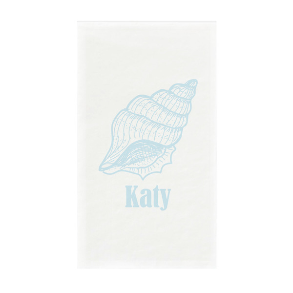 Custom Sea-blue Seashells Guest Paper Towels - Full Color - Standard (Personalized)