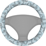 Sea-blue Seashells Steering Wheel Cover (Personalized)
