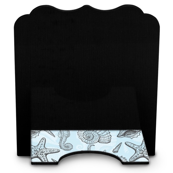 Sea-blue Seashells Stylized Tablet Stand - Back