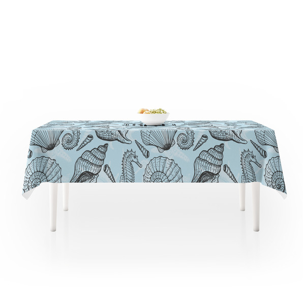 Sea-blue Seashells Tablecloths (58"x102") - MAIN