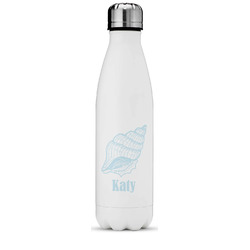 Sea-blue Seashells Water Bottle - 17 oz. - Stainless Steel - Full Color Printing (Personalized)