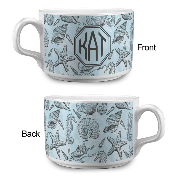 Sea-blue Seashells Tea Cup - Single Apvl