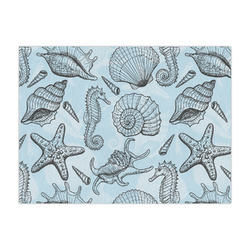 Sea-blue Seashells Tissue Paper Sheets - Large - Heavyweight