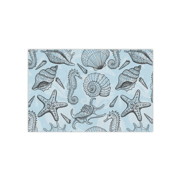Custom Sea-blue Seashells Tissue Paper Sheets - Small - Heavyweight