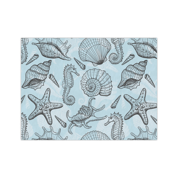 Custom Sea-blue Seashells Medium Tissue Papers Sheets - Lightweight