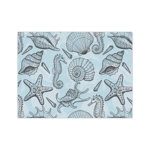 Custom Sea-blue Seashells Tissue Paper Sheets - Medium - Lightweight