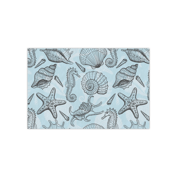 Custom Sea-blue Seashells Tissue Paper Sheets - Small - Lightweight