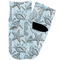 Sea-blue Seashells Toddler Ankle Socks - Single Pair - Front and Back