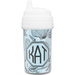 Sea-blue Seashells Toddler Sippy Cup (Personalized)