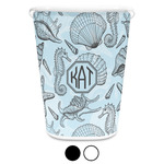 Sea-blue Seashells Waste Basket (Personalized)